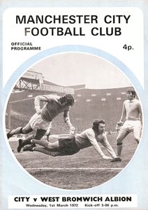 Manchester City v West Bromwich Albion 1971/72
